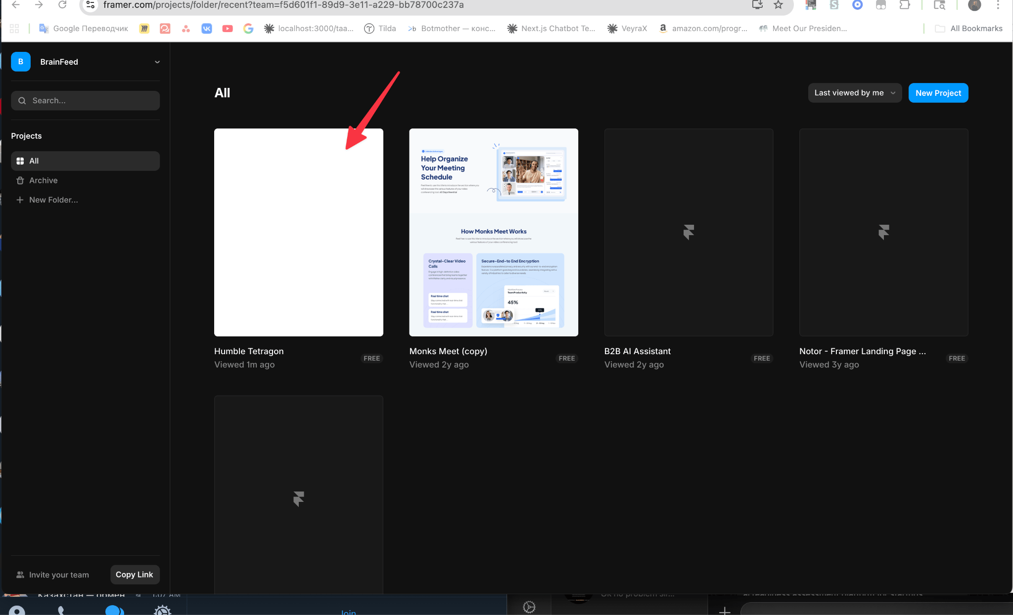 Open your project in Framer