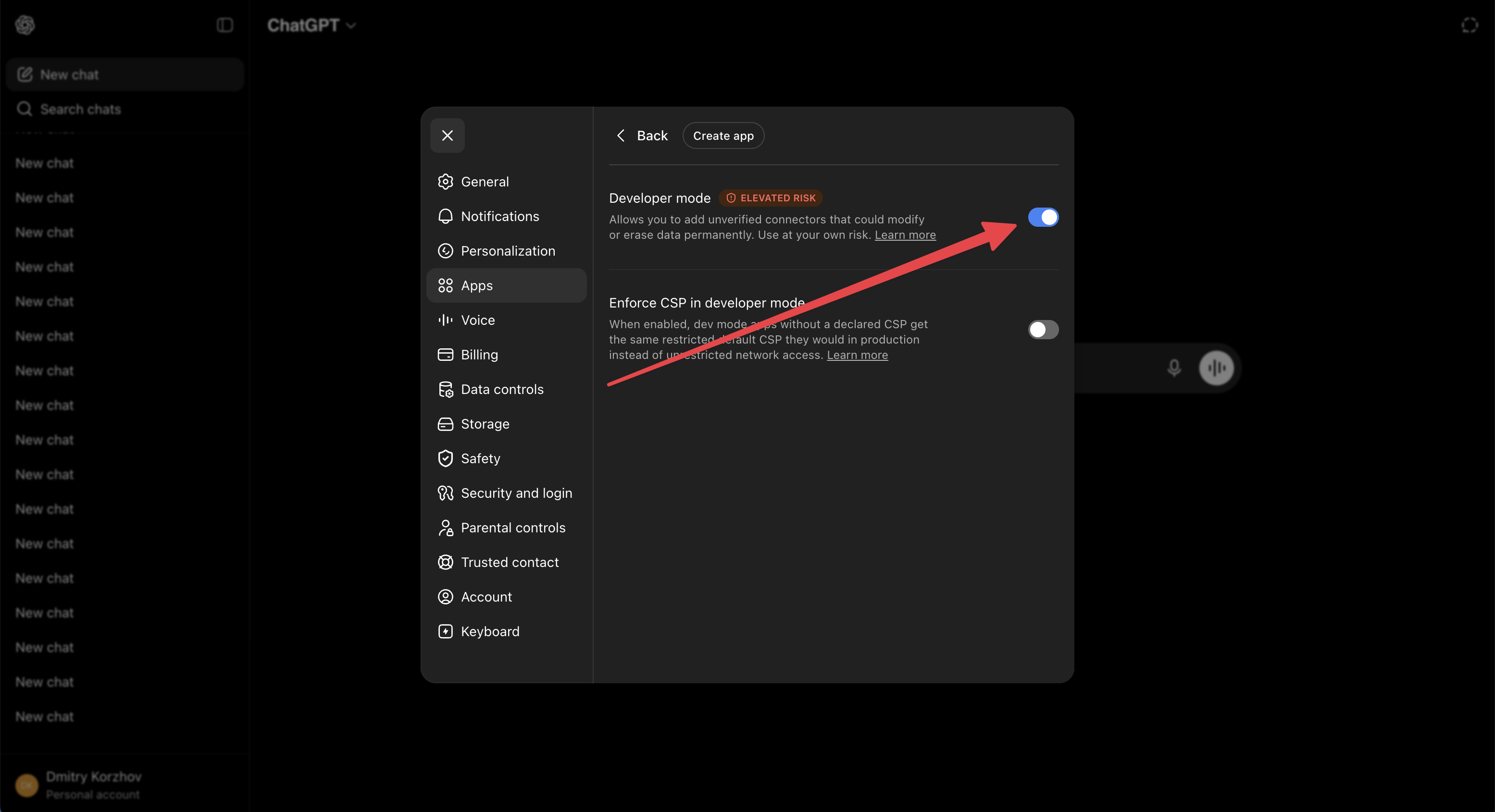 Enable Developer mode