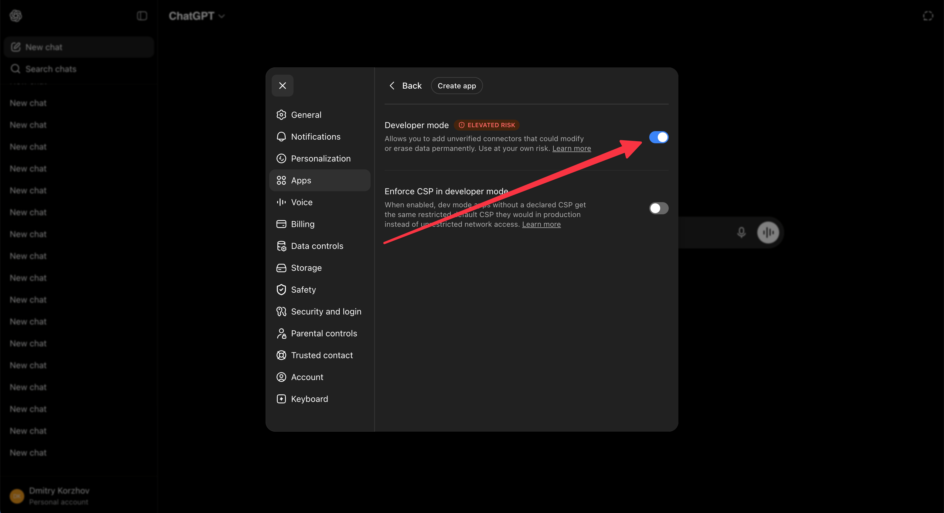 Enable Developer mode