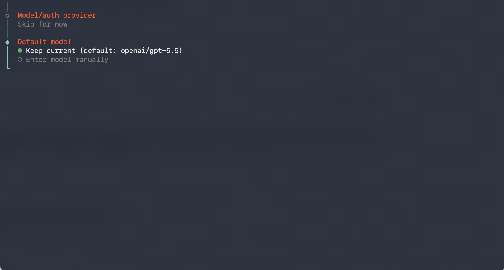 OpenClaw 默认模型选择 Keep current