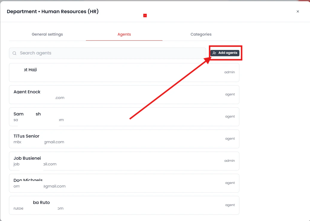 Assign Agents to Department