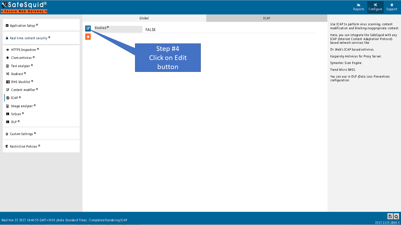 ICAP Enabled toggle