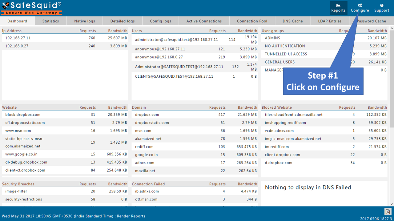 Click Configure
