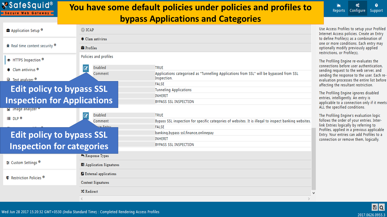 Review bypass policies