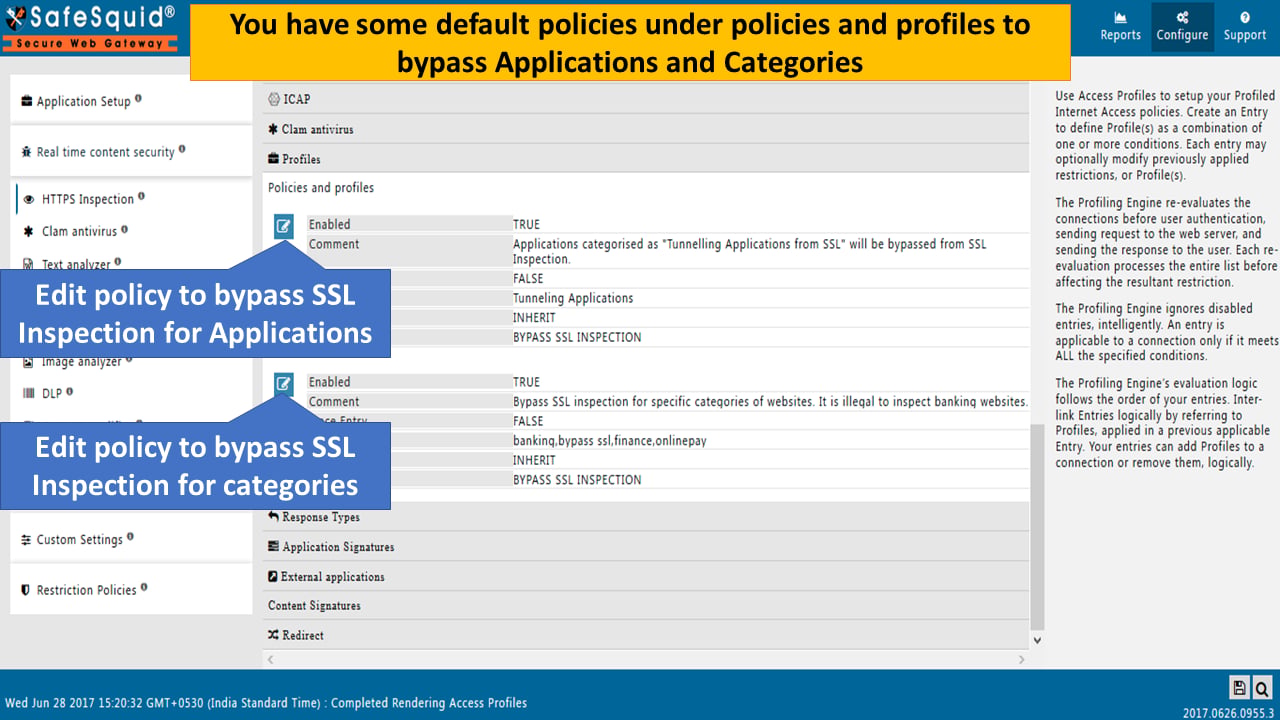 Review bypass policies