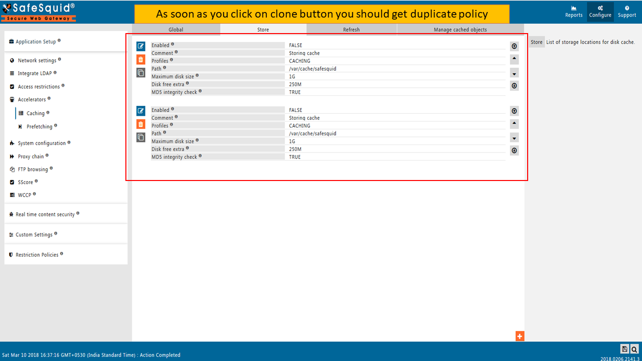 Duplicated policy