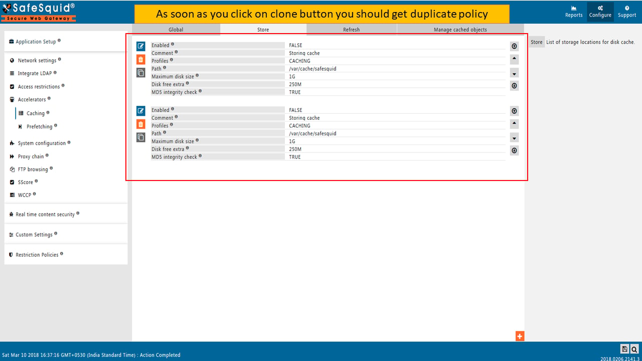 Duplicated policy