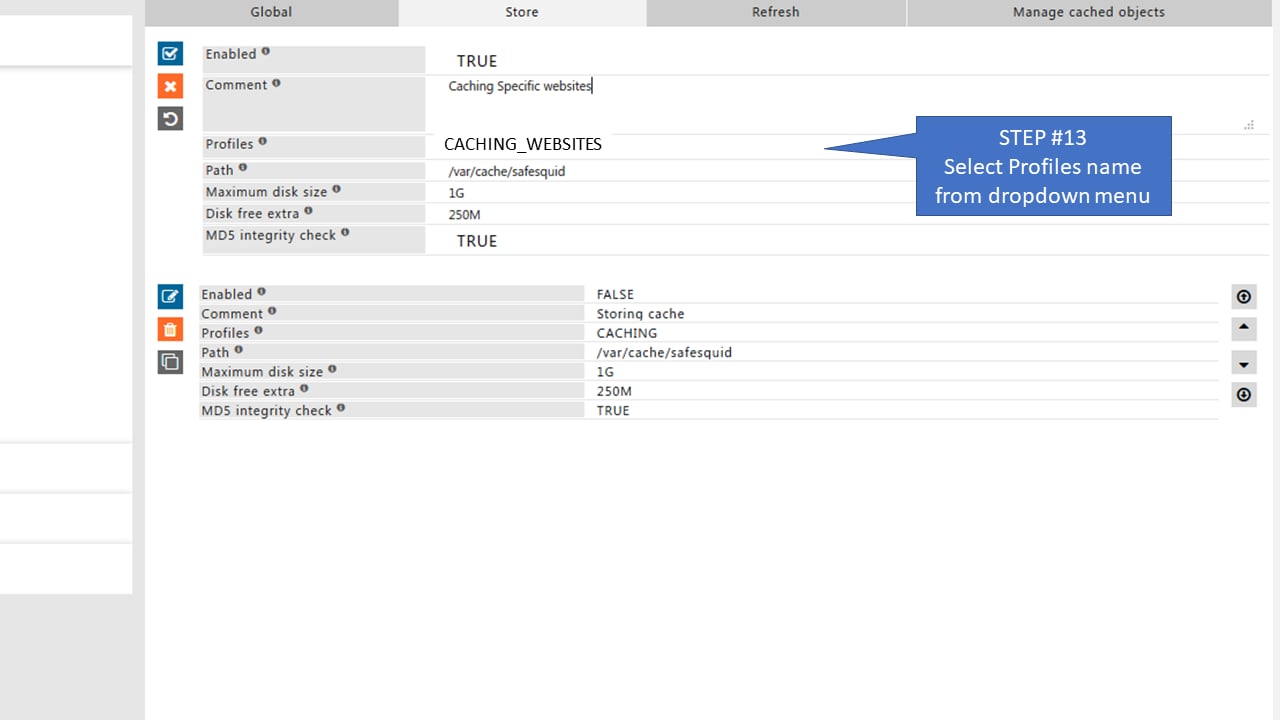 Select profile