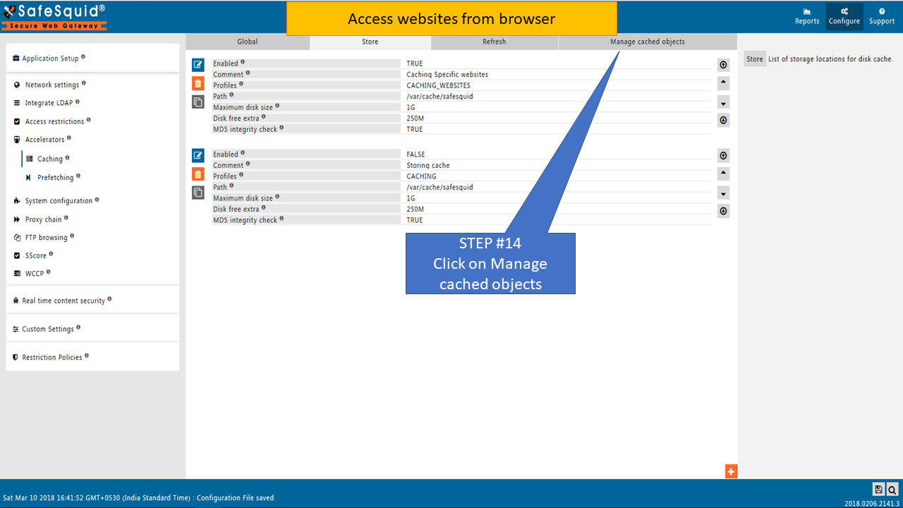 Manage Cached Objects