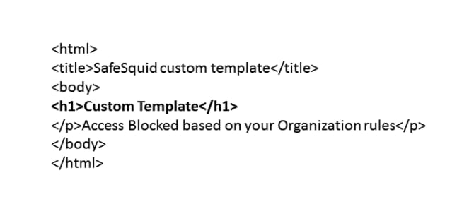 Create Custom Templates or template list in SafeSquid interface