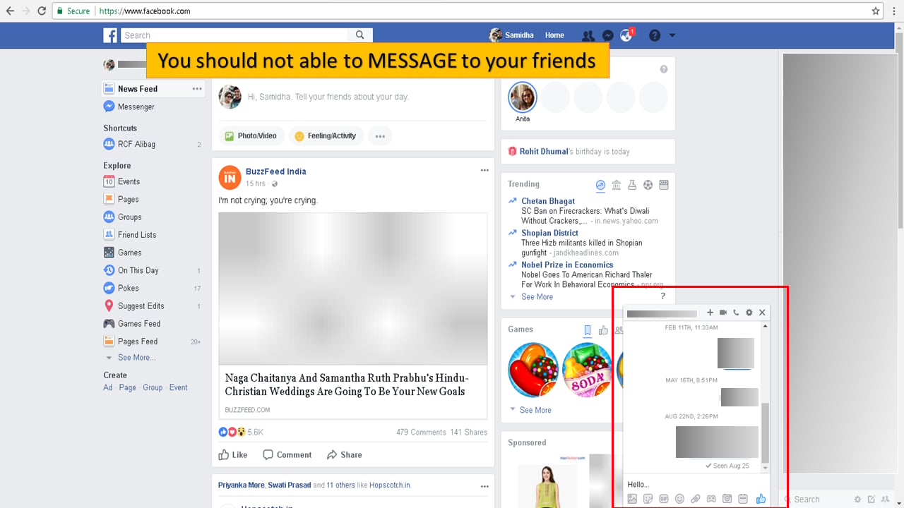 Test result of Facebook read only mode policy