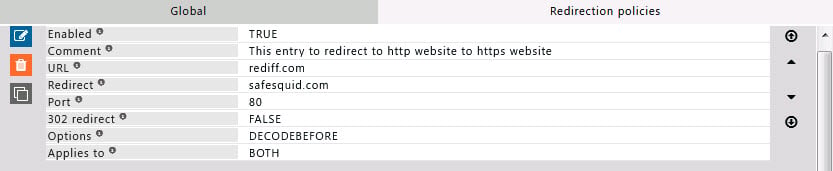 Policy to Redirect One Website To Another Website