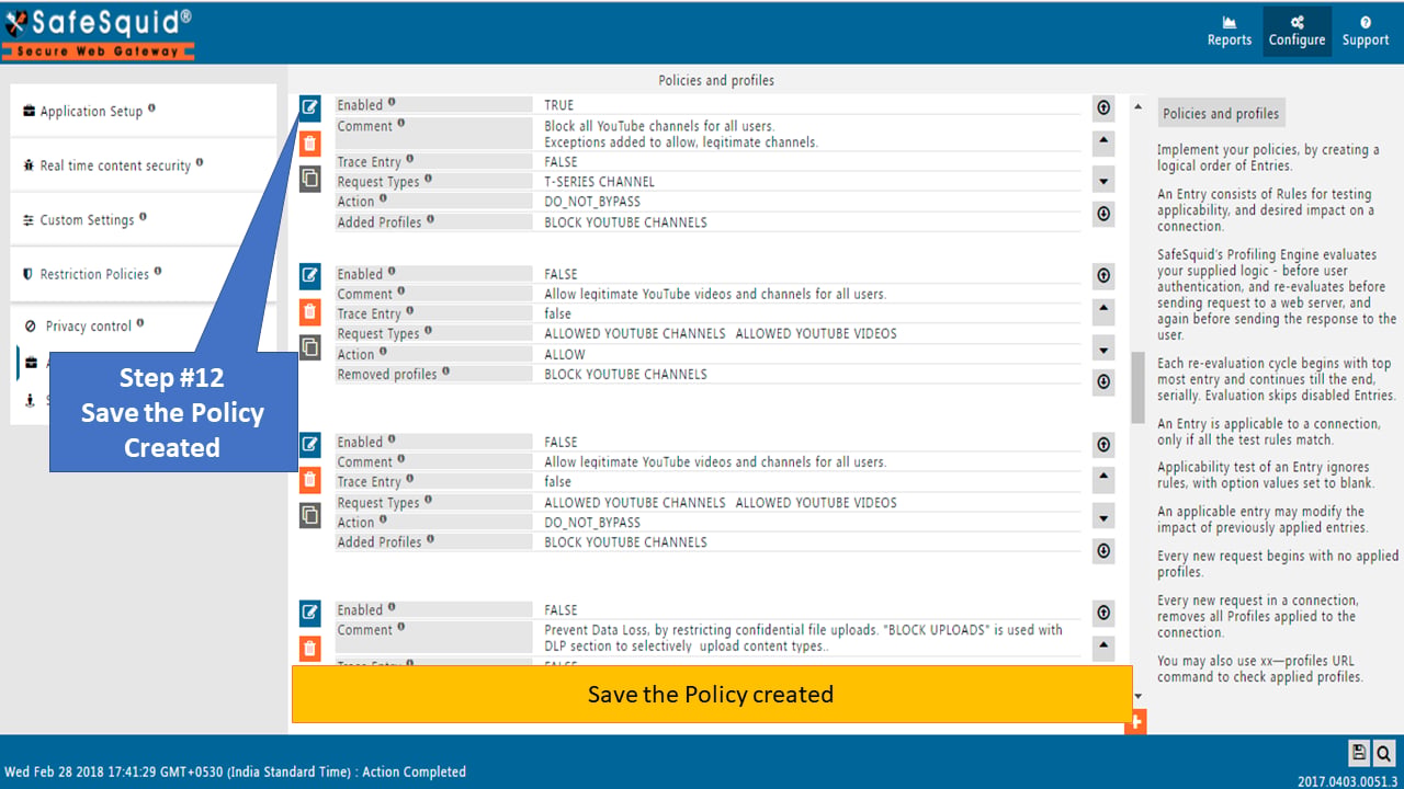 Save policy