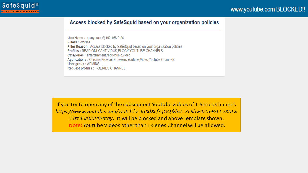 Playlist video blocked