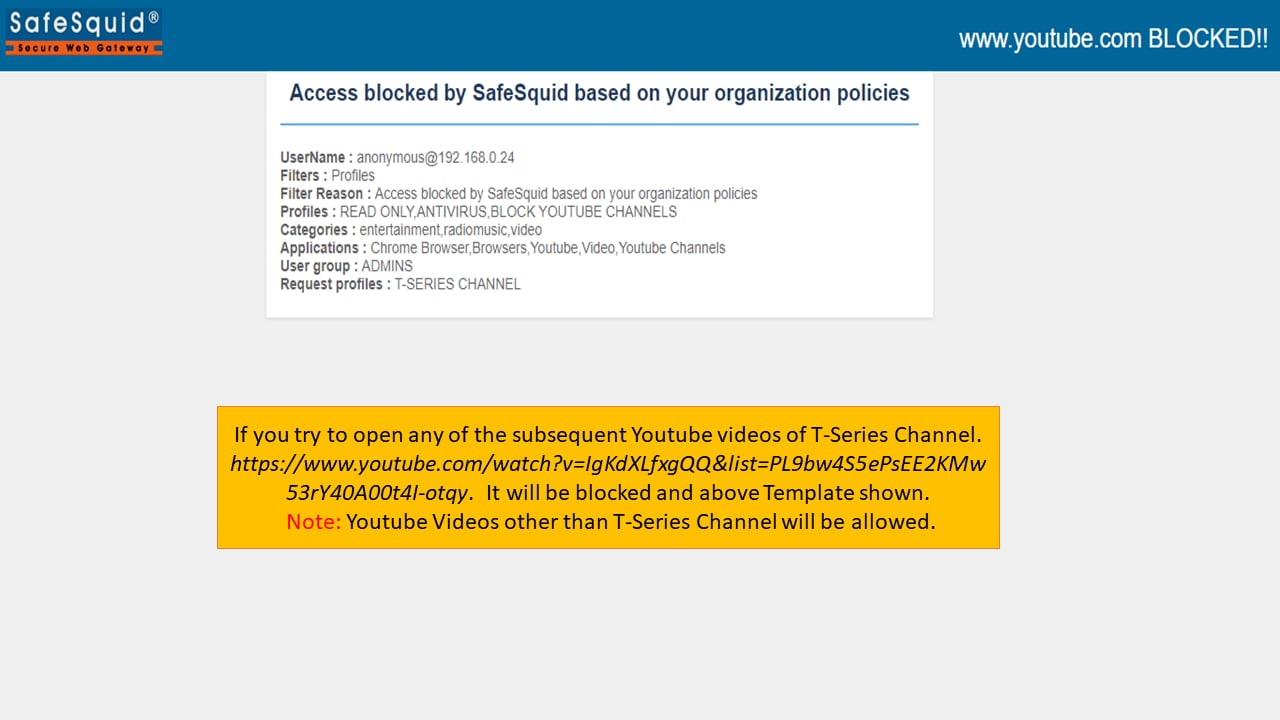 Playlist video blocked