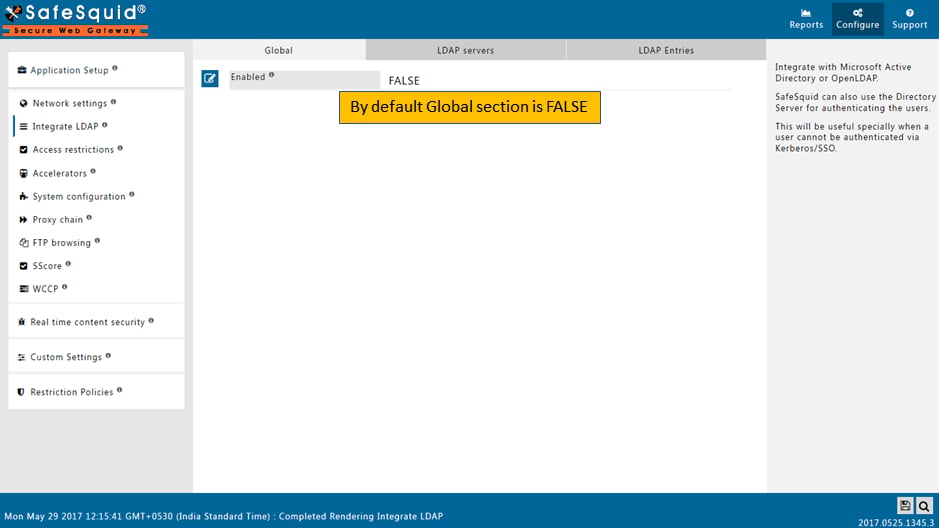 Ensure LDAP Enabled