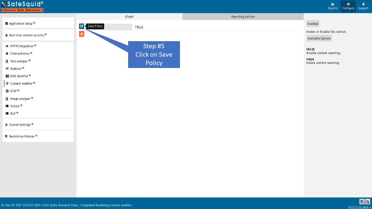 Content Modifier global configuration