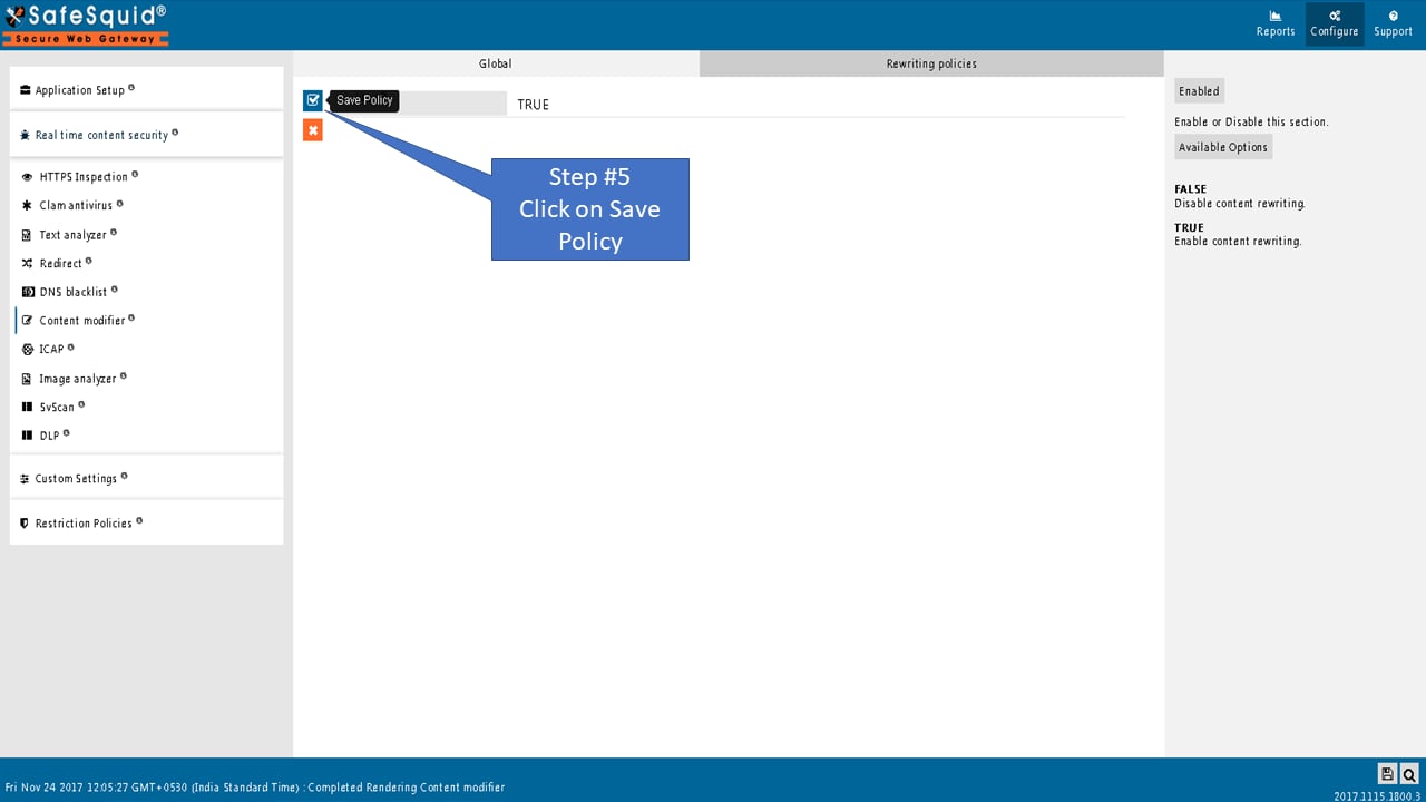 Content Modifier global configuration