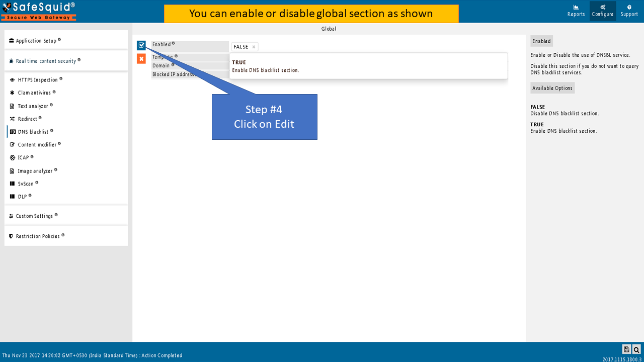 DNS blacklist domain and blocked IPs