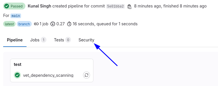 GitLab Pipeline with vet
