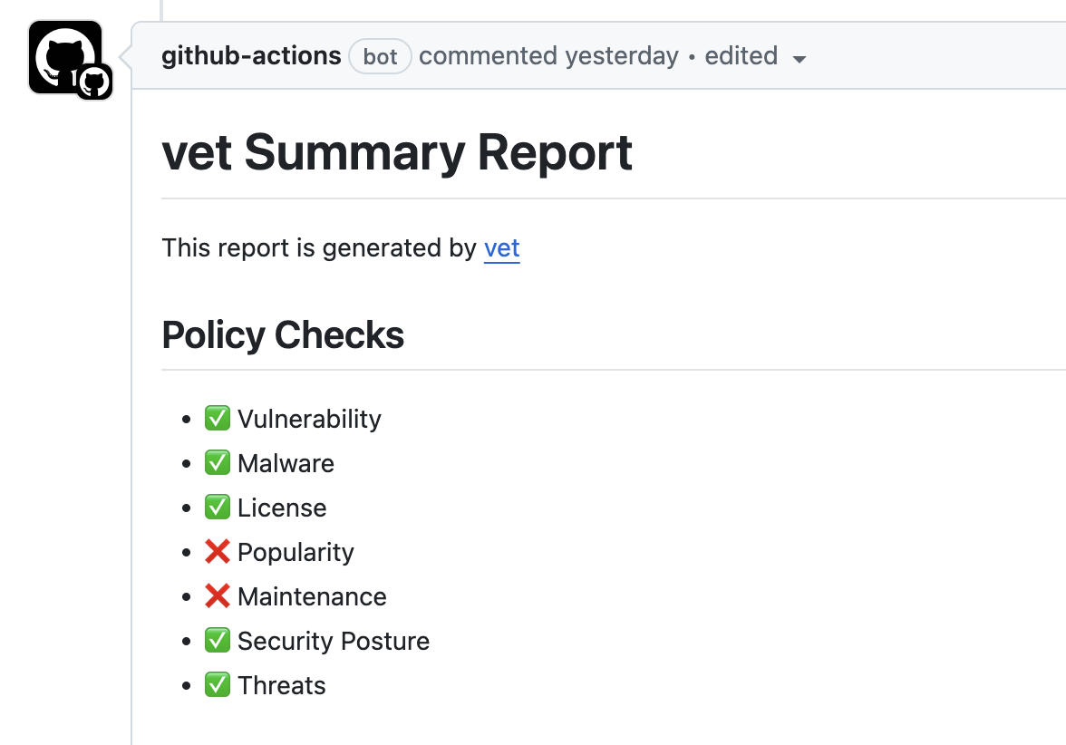vet guardrails in GitHub