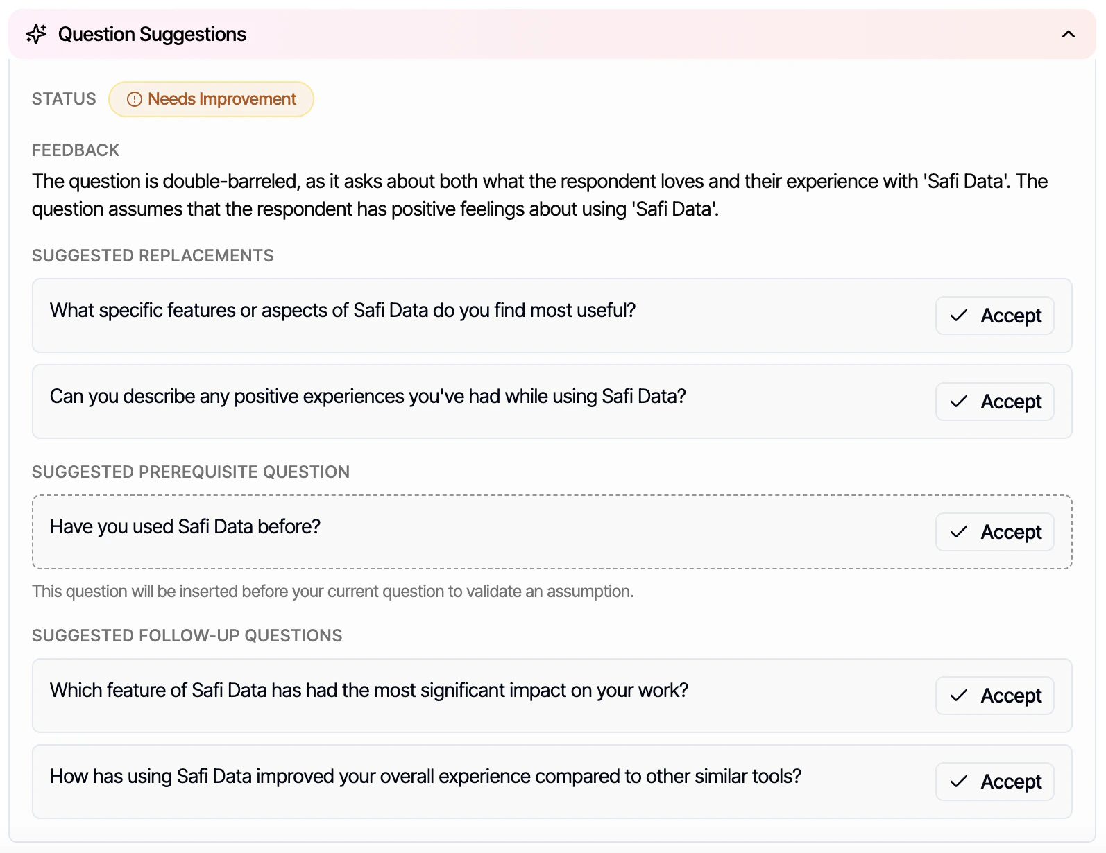 Question Suggestions