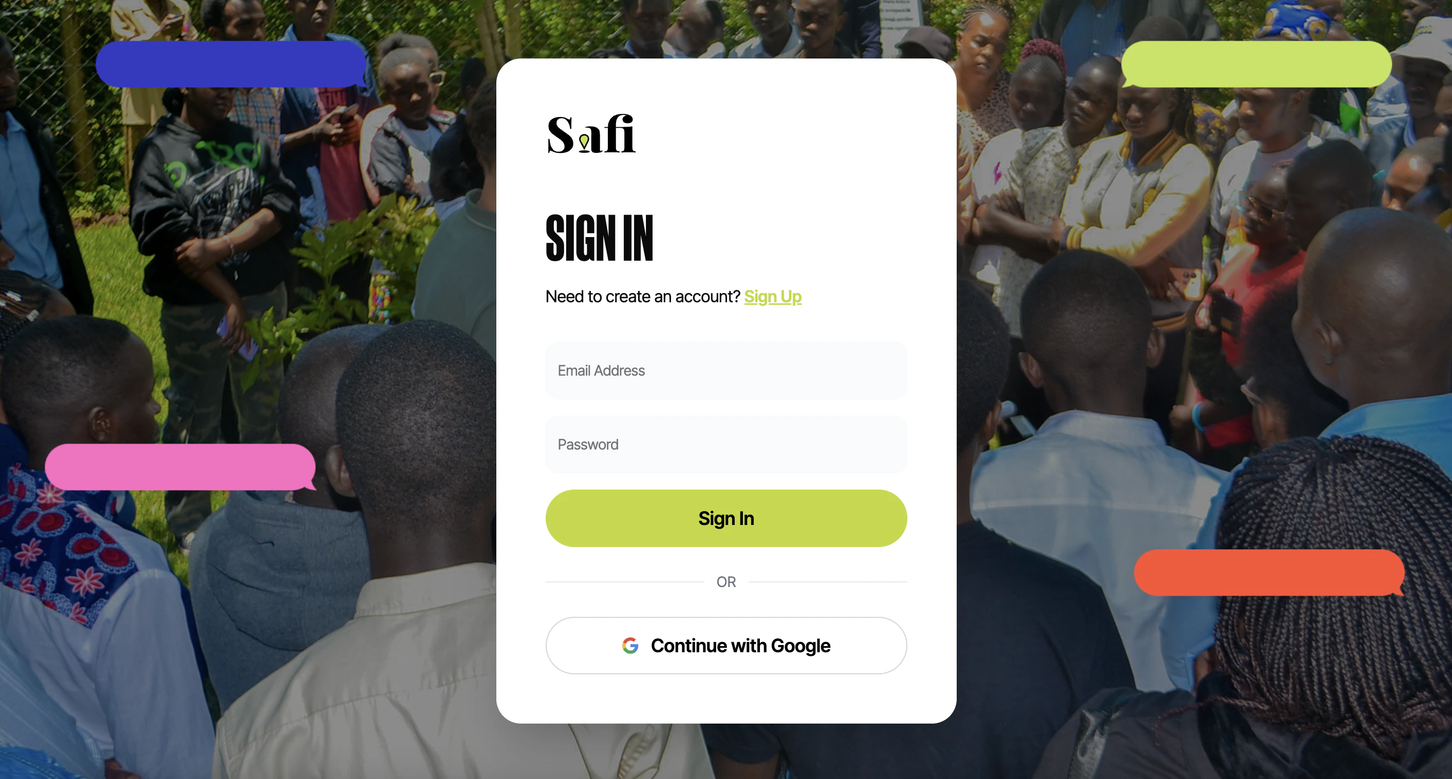 Safi Data Login