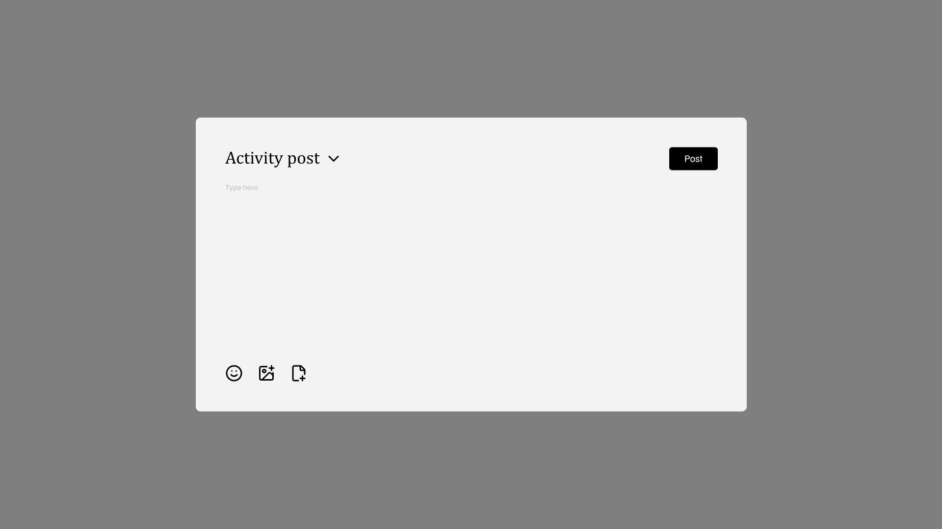Activity post modal