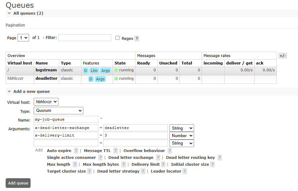 Creating the main job queue