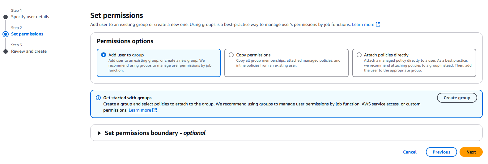 Granting no permissions to the job-submitter user