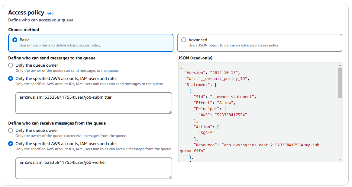 Assigning permissions to the users
