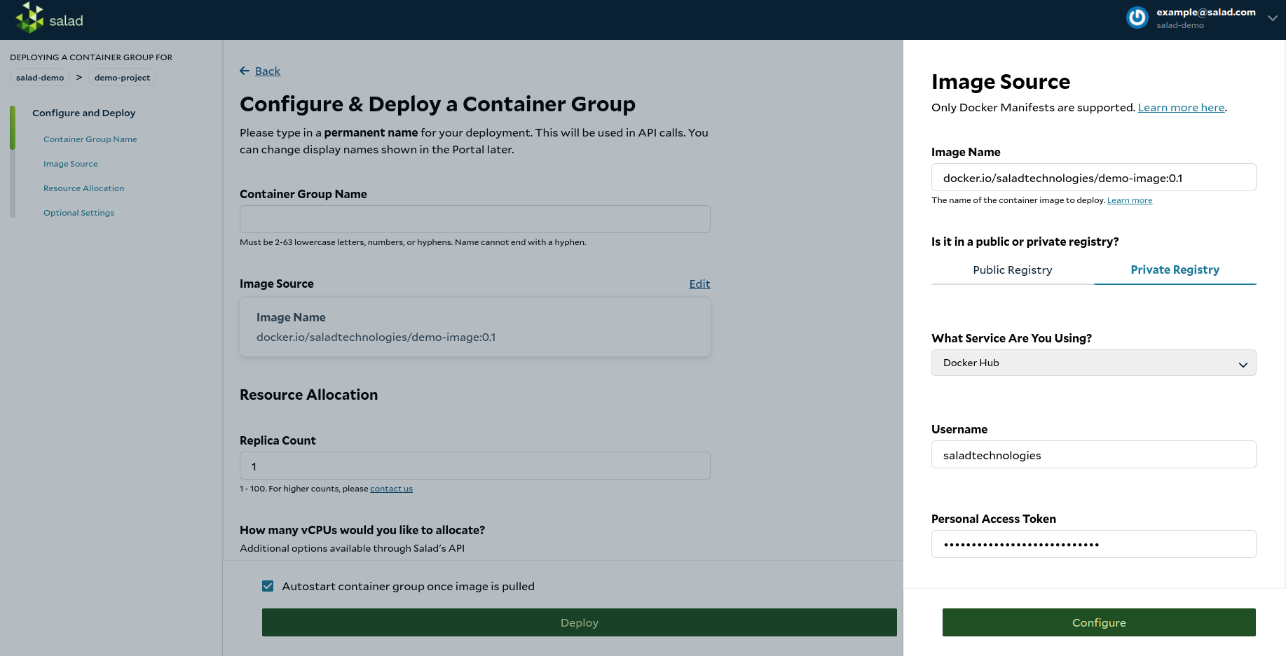Dockerhub - SaladCloud