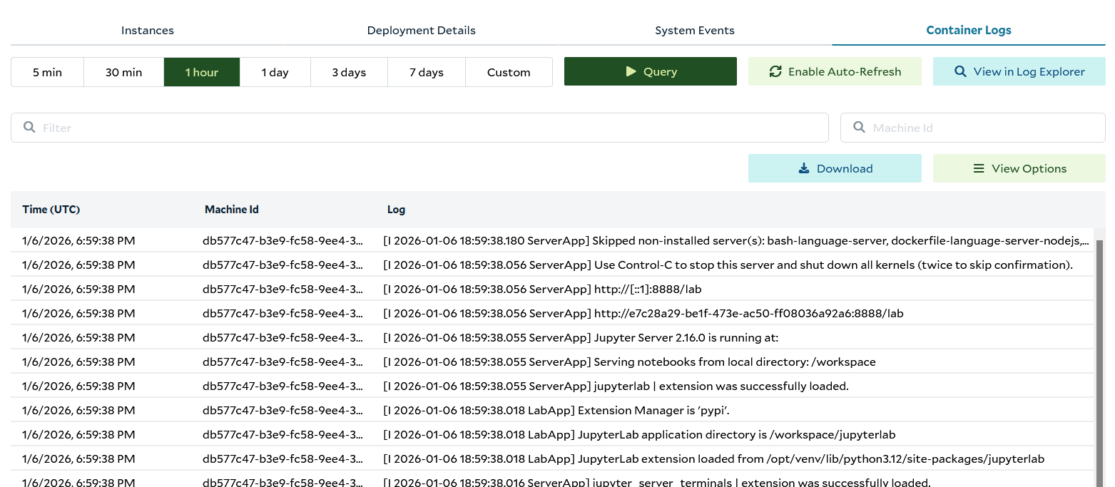 Container Logs - SaladCloud