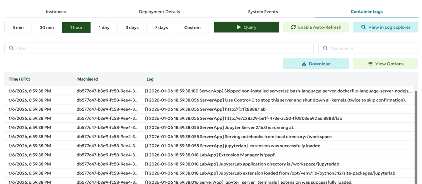 Container Log Container Logs - SaladCloud