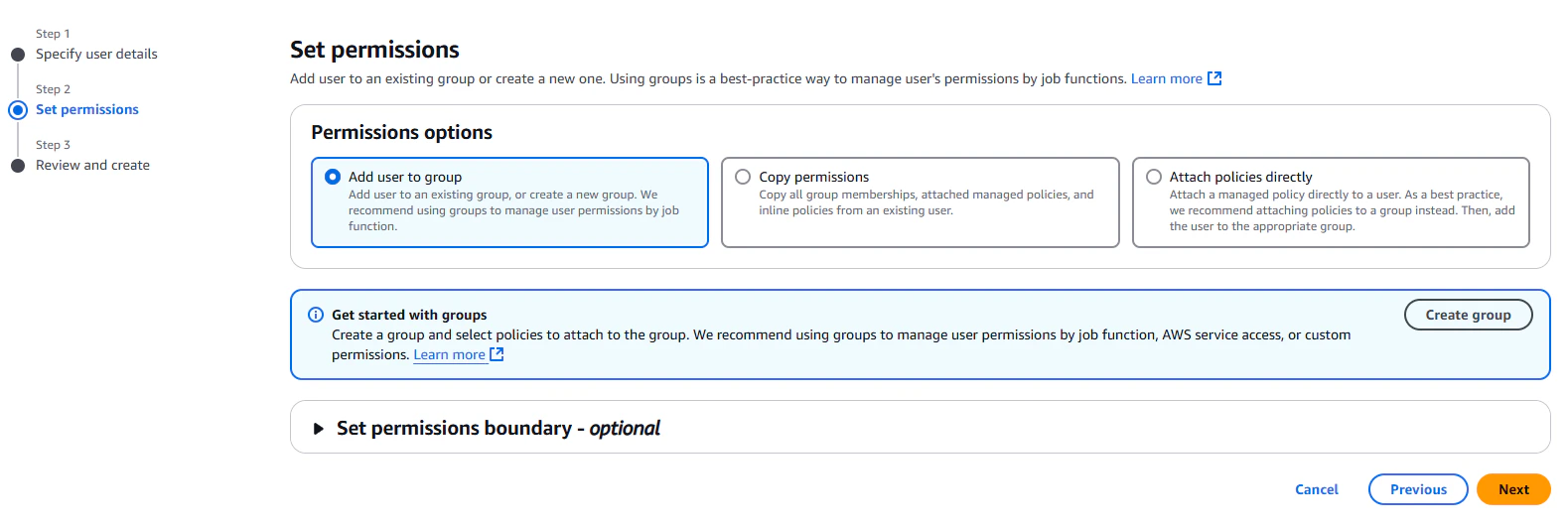 Granting no permissions to the job-submitter user