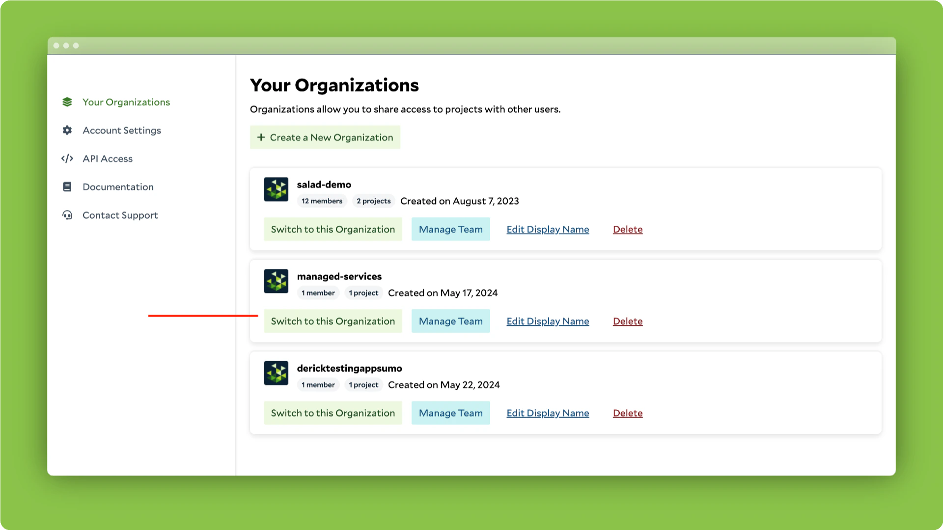 Create SaladCloud Organization