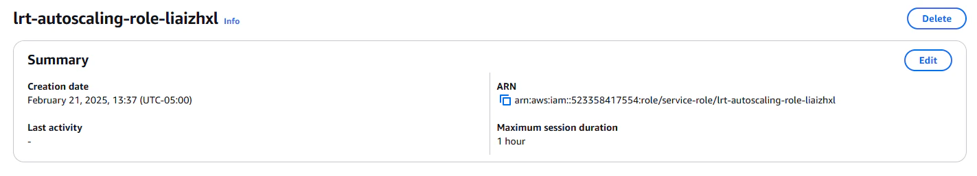 The ARN of the execution role