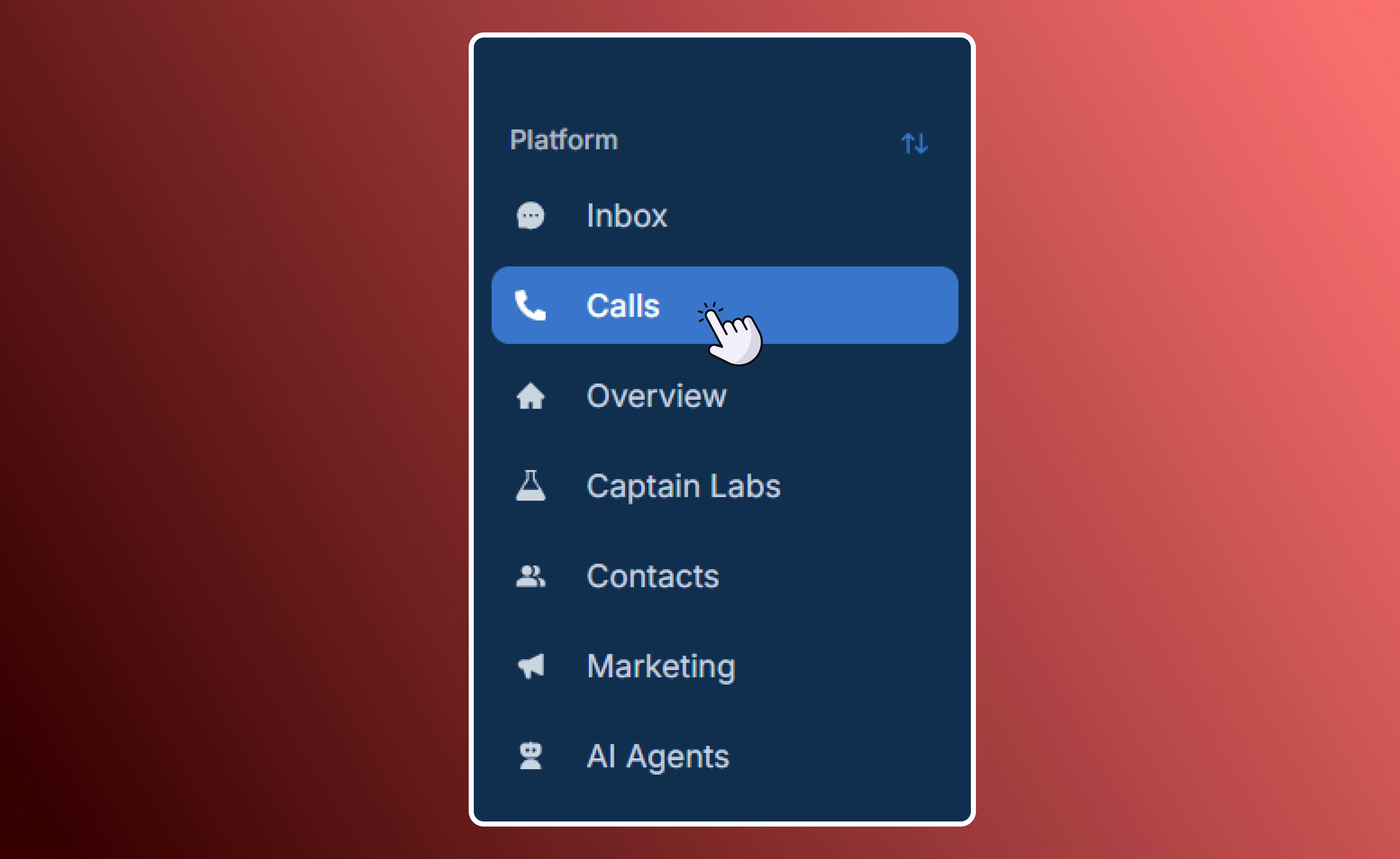 Recent calls navigation in SalesCaptain