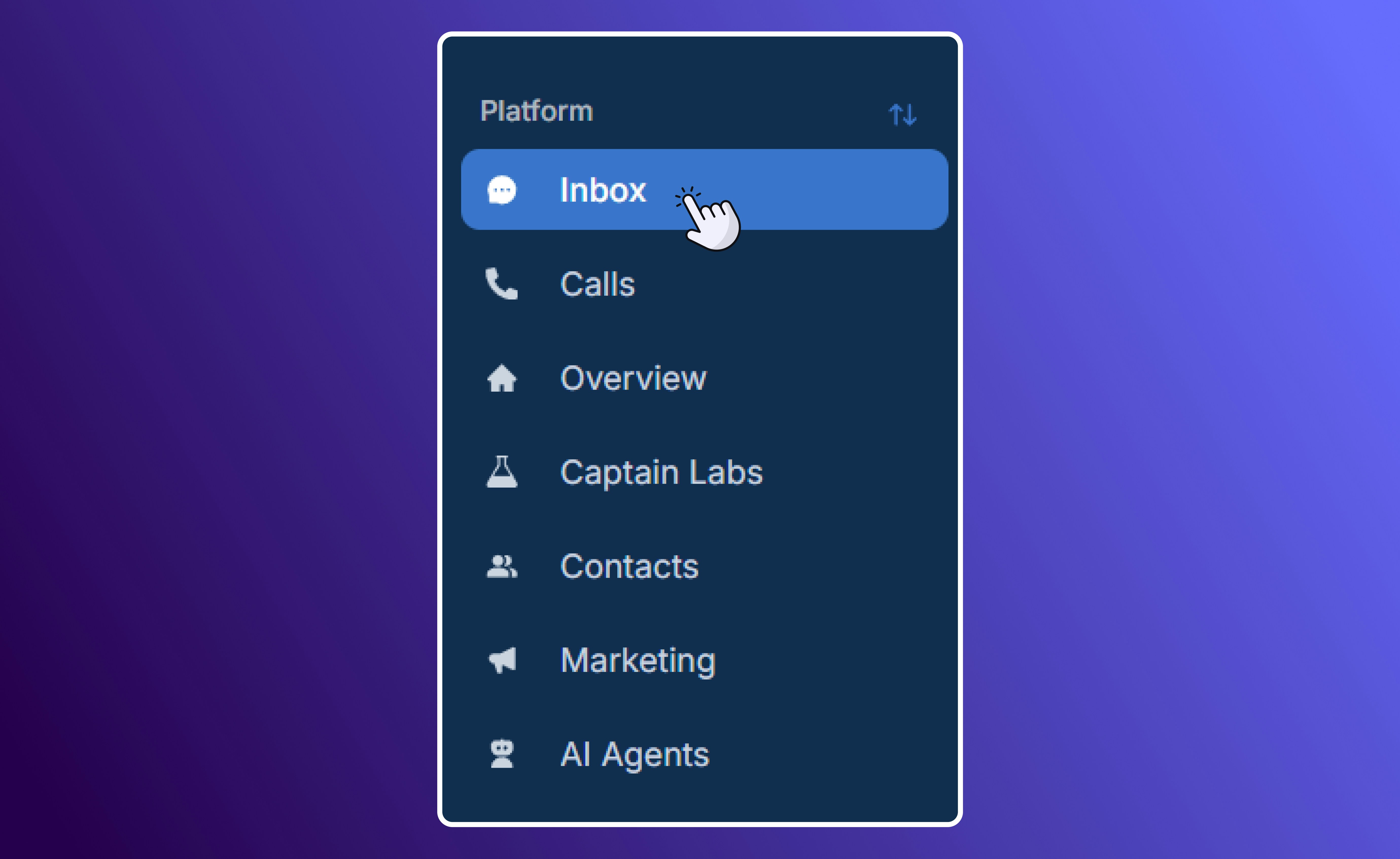 Inbox Navigation in SalesCaptain