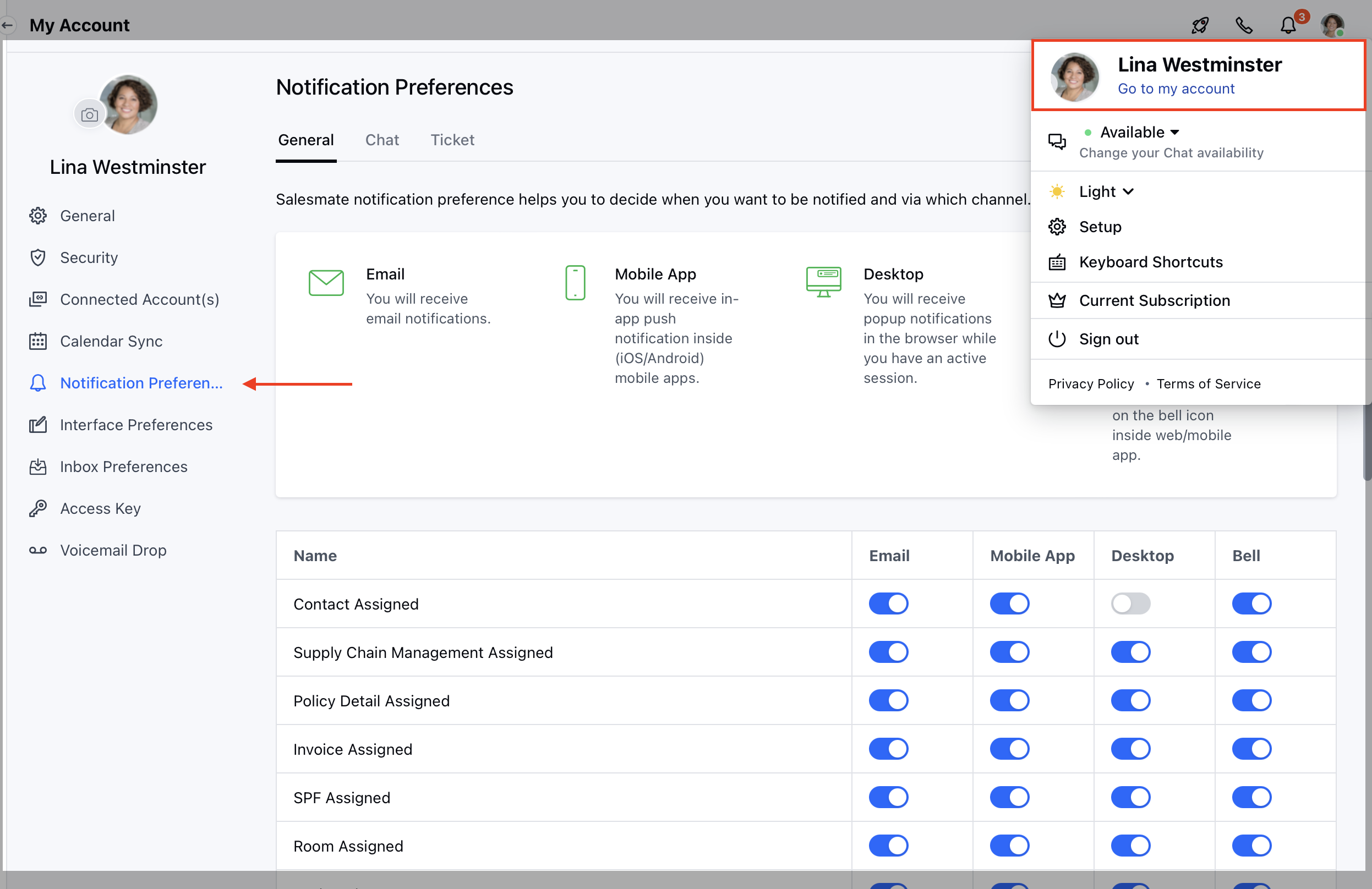 Notification Preferences