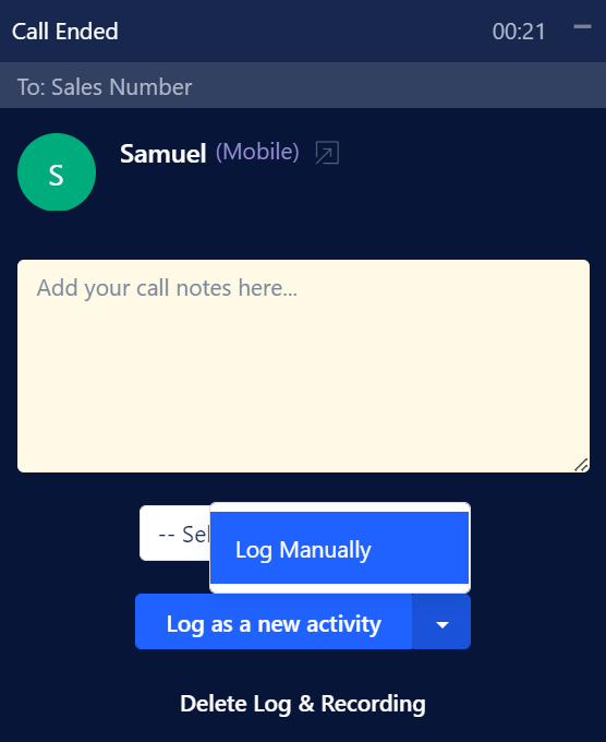 Log outgoing activity