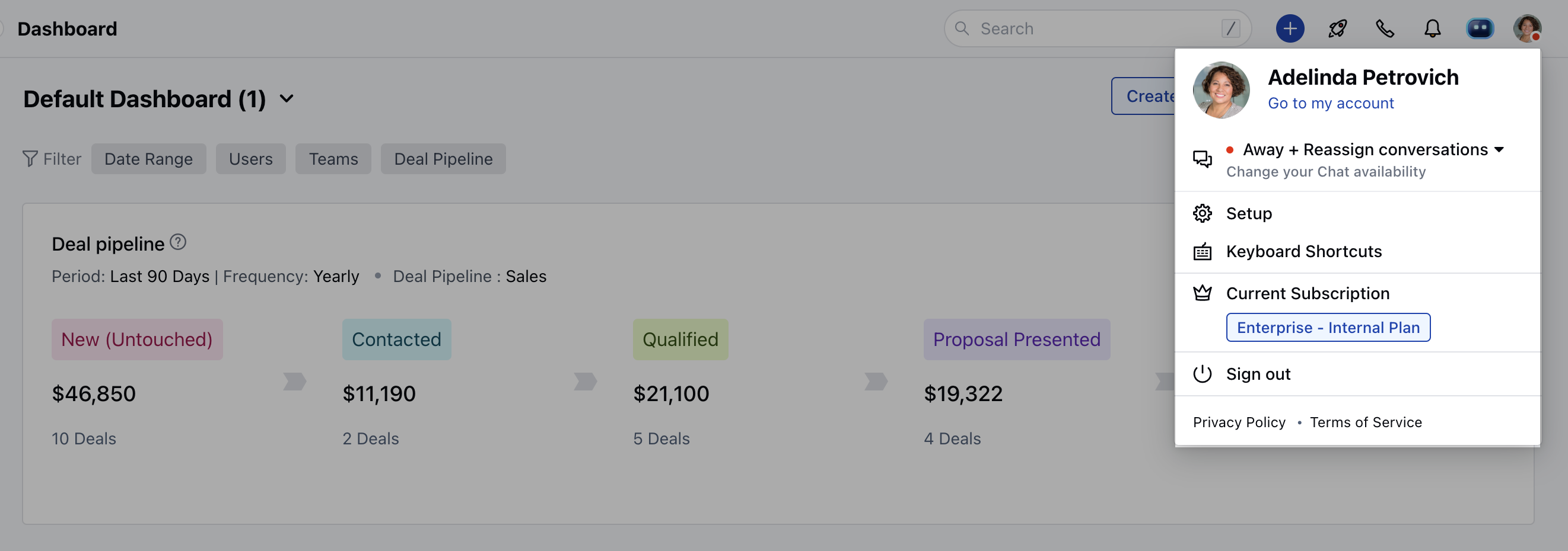 Set away mode and reassign conversations