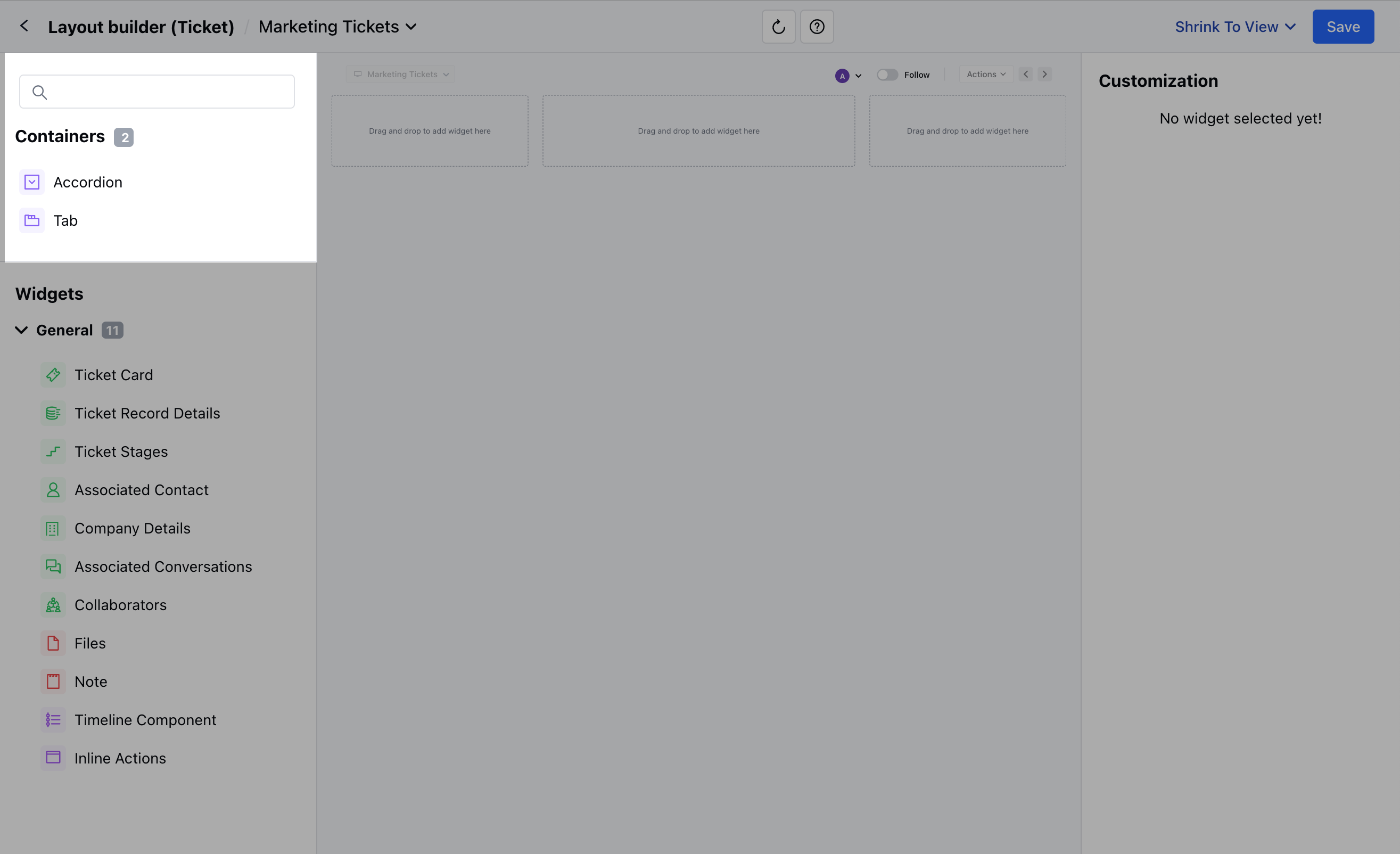 Ticket layout accordions and tabs