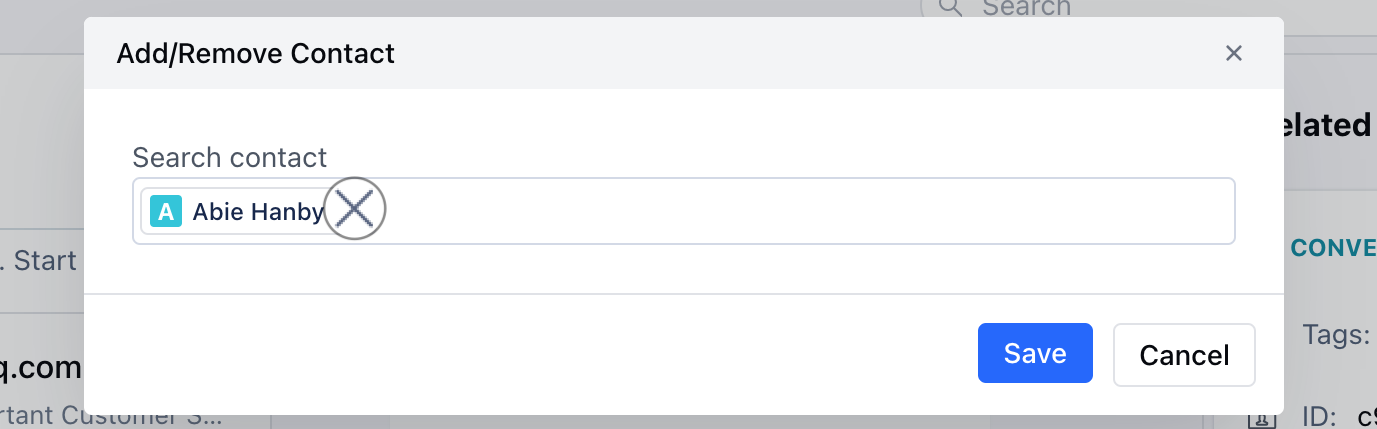 Remove contact from conversation