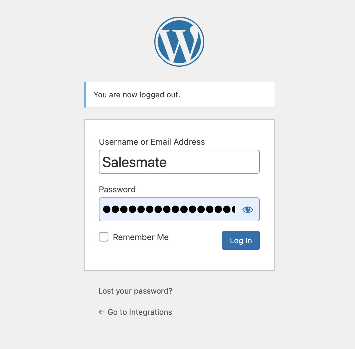 WordPress Login
