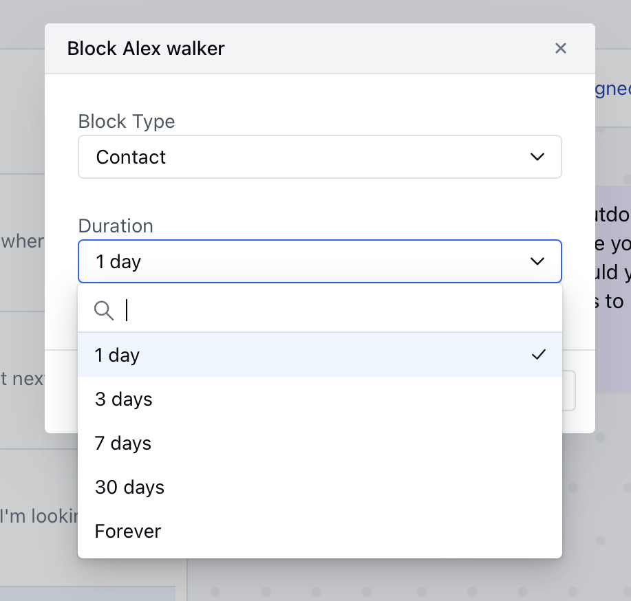 Block duration