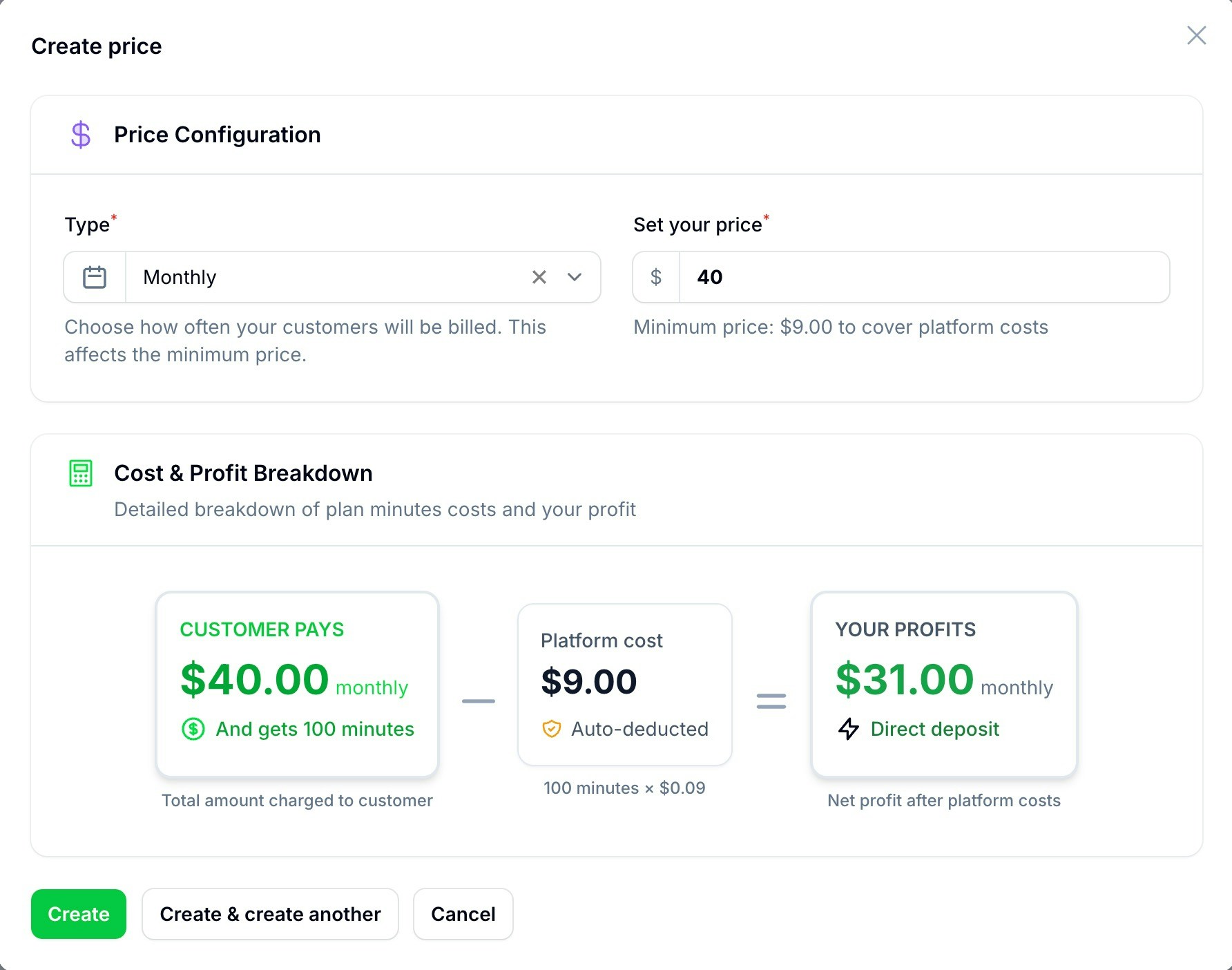 Plans & Pricing Section