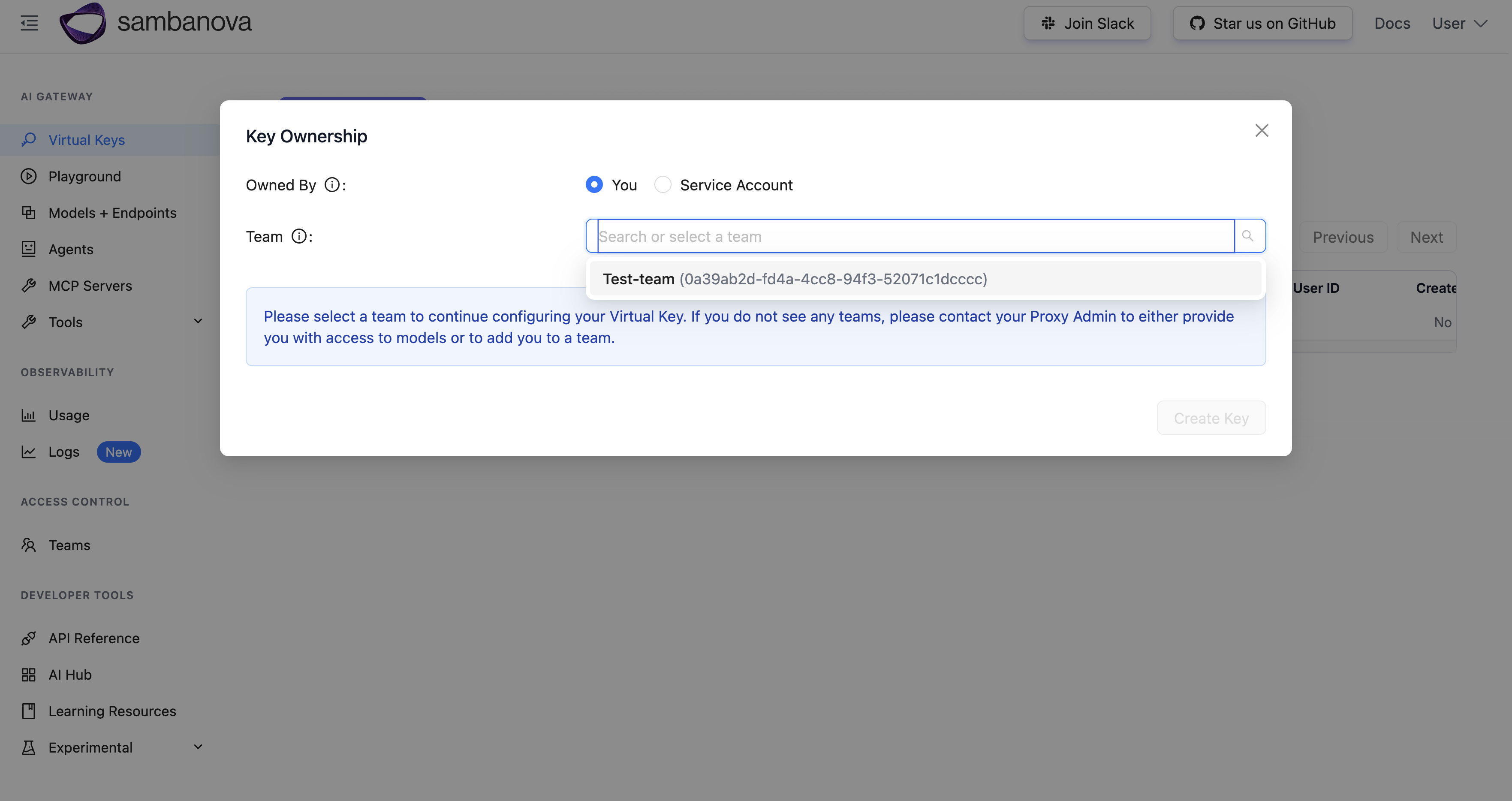 LiteLLM Key Creation