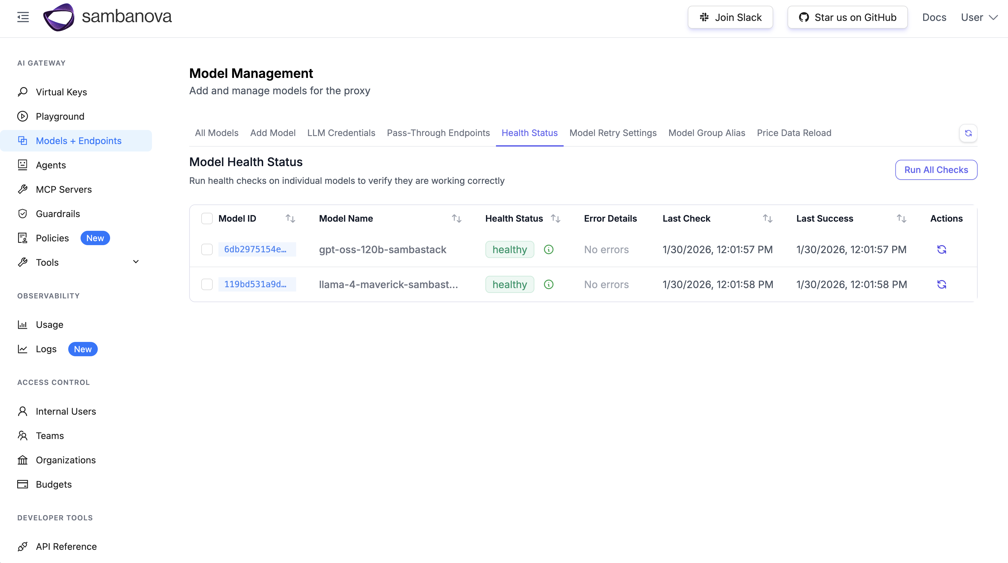 LiteLLM Health Check
