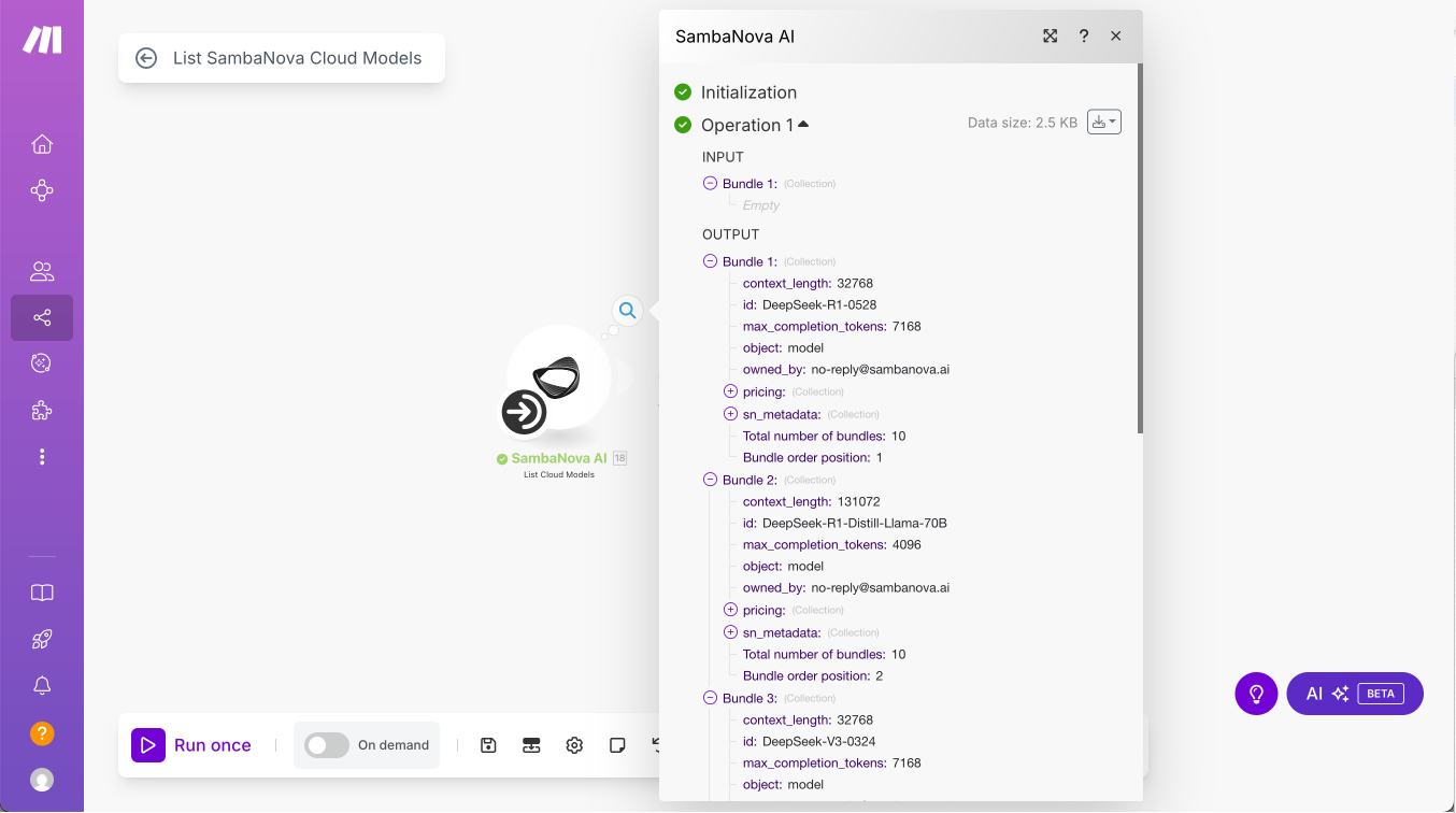List Cloud models